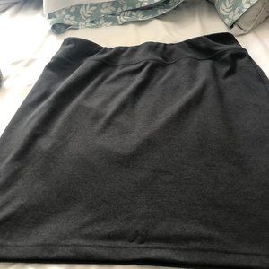 Grey elastic waist skirt